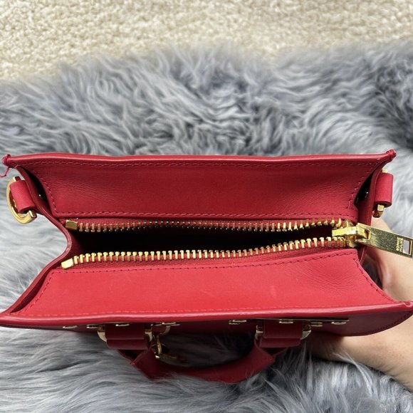 Sophie Hulme Red Tote with Gold Accents - Picture 7 of 13
